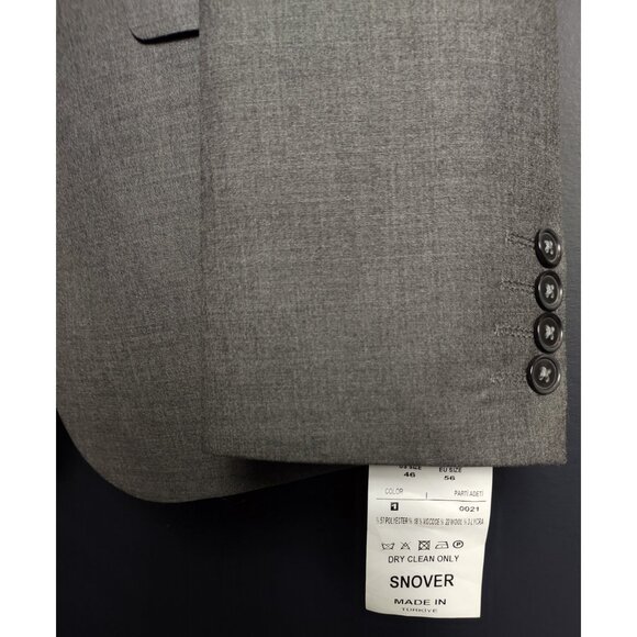 Snover Men's Grey 2-Piece Suit 46R/40W Modern Tailored NWT - Picture 4 of 16